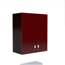 Corp superior 60 cu 2 usi cu scurgator de vase Zebra MDF rosu simplu